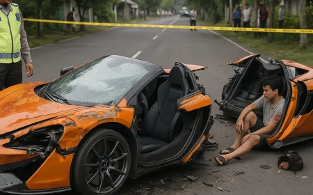 Kecelakaan McLaren Andra ST di Sukoharjo: Mobil Terbelah, Korban Selamat