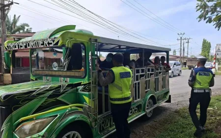 Satlantas Batu Bara Edukasi Pengemudi Odong-odong untuk Cegah Kecelakaan Jalan Raya