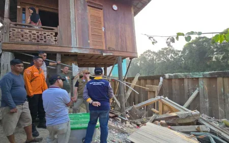 Longsor di Lais Rusak Rumah Warga, Bupati HM Toha Instruksikan Penanganan Darurat