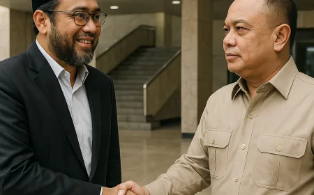 Safari Politik Partai Ummat: Heikal Safar Temui Sufmi Dasco untuk Pemilu 2029