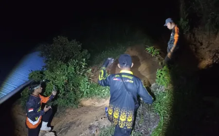 BPBD Kabupaten Nunukan Gelar Asesmen Cepat Pasca Tanah Longsor di Jalan Binusan
