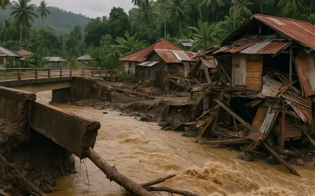 Banjir di Kampung Binala-Lelipang Sebabkan Dua Jembatan Putus dan Kerusakan Rumah