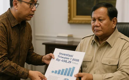 Investasi Triwulan I-2026 Tembus Rp 498,79 Triliun, Laporan Lengkap untuk Prabowo