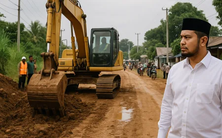 Gubernur Andi Sudirman Mulai Bangun Jalan Moncongloe, Warga Harap Banjir dan Macet Teratasi