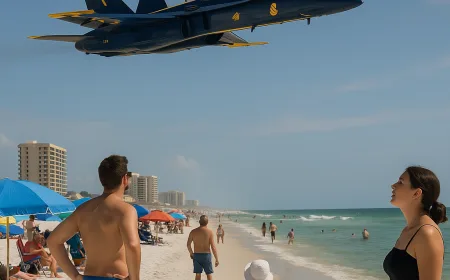 Jet Tempur AS Terbang Terlalu Rendah Dekati Pengunjung Pantai Pensacola, Ini Fakta Lengkapnya