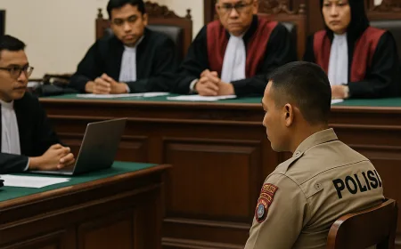 Sidang Oknum Polisi Pengemudi Mobil Patroli di Surabaya: Akui Tak Menolong Korban Kecelakaan