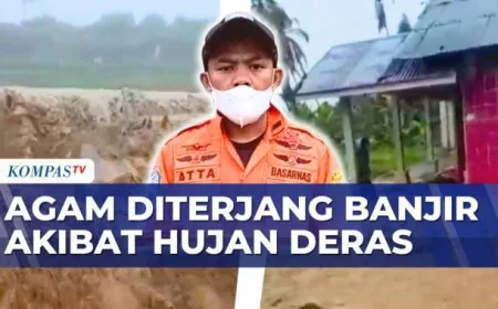 Sungai Batang Meluap, Banjir Kembali Rendam Permukiman di Agam Sumbar