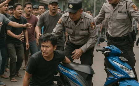 Curi Honda Beat di Perum Grand Purwodadi Pasuruan, Warga Kejayan Dimassa, Polisi Kejar Pelaku Kabur