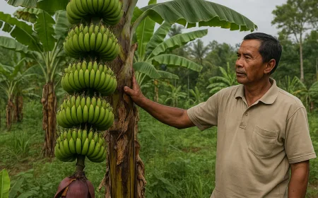 Pisang Mutasi Alami di Gunungkidul: Kebal Penyakit dan Berbuah Lebat Hingga 4 Tandan