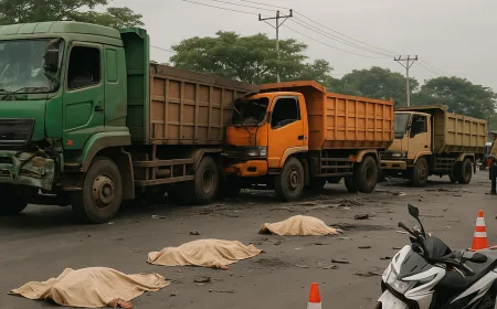 Kecelakaan Pasuruan: Trailer Tabrak 3 Truk dan Motor, 4 Tewas di Lokasi