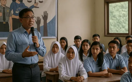 Kemenkum Sulbar Perkuat Kesadaran Hukum Siswa SMA di Mamuju Lewat Penyuluhan Keliling