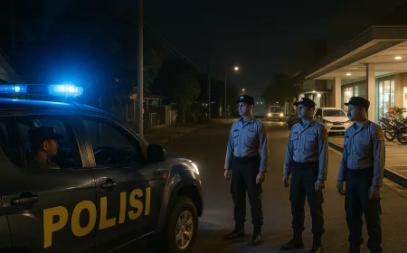 Patroli Blue Light Polsek Kedungwaru Tingkatkan Keamanan Wilayah Pemukiman dan Perbelanjaan