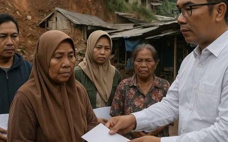 Gubernur Jabar Berikan Kompensasi dan Relokasi untuk Korban Longsor Cibogo dan Pedagang Lembang