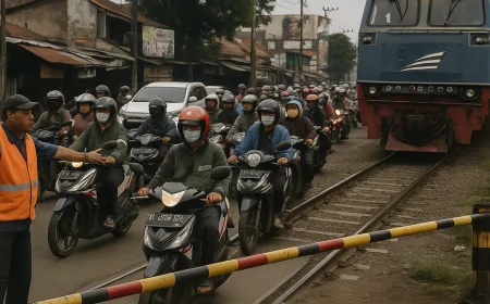 Pelintasan Bulak Kapal Kembali Ramai, Pengendara Nekat Terobos Meski Kecelakaan Maut KA Gajayana