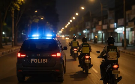 Patroli Blue Light Polsek Sendang di Jalur Protokol Antisipasi Kriminal dan SOTR