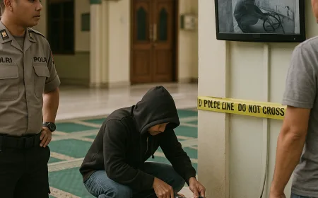 Pencurian Kabel Listrik di Masjid Al Insan Terekam CCTV, Pelaku Dalam Perburuan