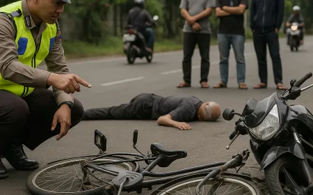 Kecelakaan Maut di Jombang: Pengendara Sepeda Angin Tewas Tertabrak Motor