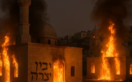 Pemukim Israel Bakar Dua Masjid Palestina di Tepi Barat, Ketegangan Meningkat