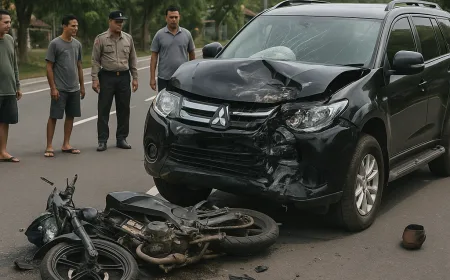 Kecelakaan Maut di Playen: Warga Rongkop Tewas Tabrakan dengan Mobil Pajero