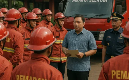 1.016 Petugas Damkar Jakarta Selatan Dapat Perlindungan Kecelakaan Gratis