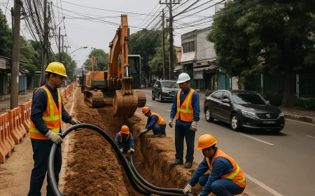 Relokasi Kabel Udara di Tangsel ke Bawah Tanah untuk Cegah Kecelakaan dan Tata Kota