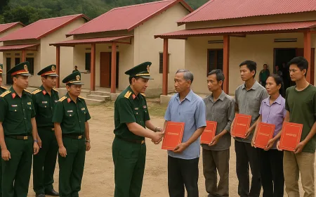 Lai Chau Serahkan 7 Rumah Baru untuk Korban Banjir di Komune Muong Than