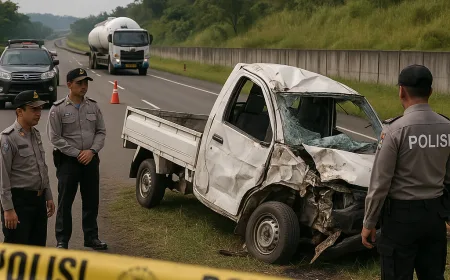 Kecelakaan Pikap di Tol Cipularang Purwakarta: Dua Orang Tewas Akibat Mengantuk