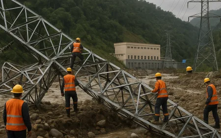 Perbaikan PLTA Batang Toru Dikebut Setelah Menara Transmisi Roboh Terkena Banjir