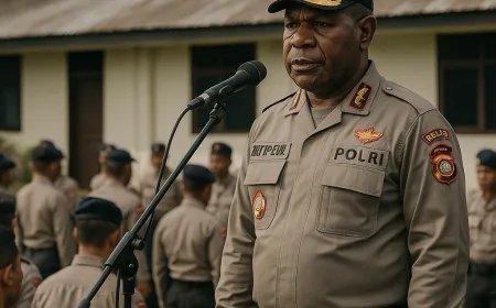 Kapolres Tolikara Tegaskan Pentingnya Kedisiplinan dan Kepatuhan Hukum Bagi Anggota