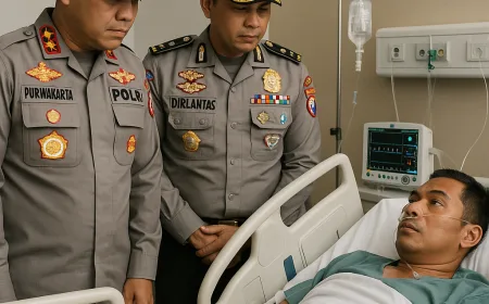 Kapolres Purwakarta dan Dirlantas Polda Jabar Jenguk Korban Kecelakaan Beruntun di Tol Cipularang