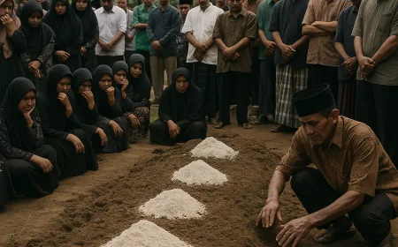 4 Korban Laka Maut Probolinggo Dimakamkan Satu Liang Lahat di Blitar, Begini Kisahnya