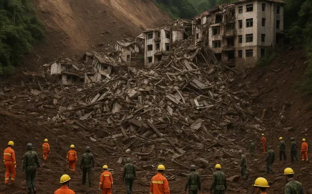 Tanah Longsor di Chongqing China Tewaskan 51 Orang, 10 Hilang