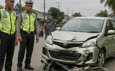 Kecelakaan di Jalan Yos Sudarso Mimika: Dua Orang Luka, Ini Kronologinya
