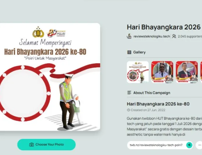 15 Link Twibbon HUT Bhayangkara ke-80 Gratis dan Keren untuk Media Sosial 2026