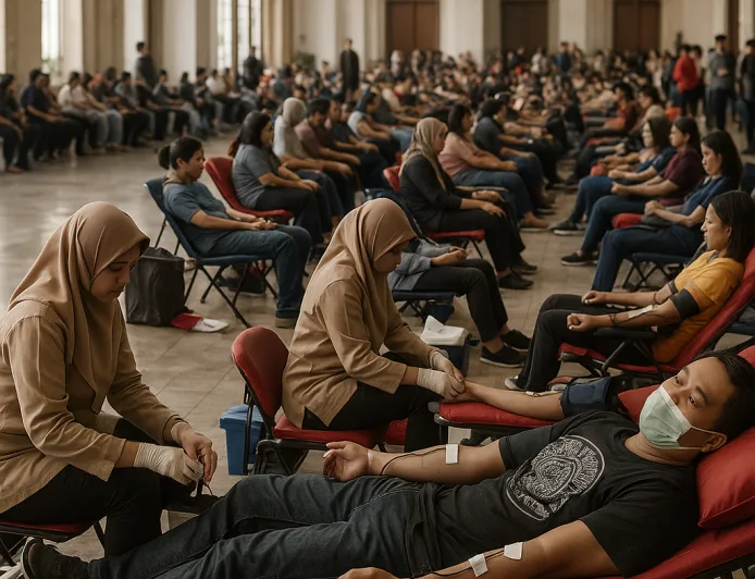 Donor Darah Meriahkan HUT ke-13 PT Aperindo Prima Mandiri di Surabaya