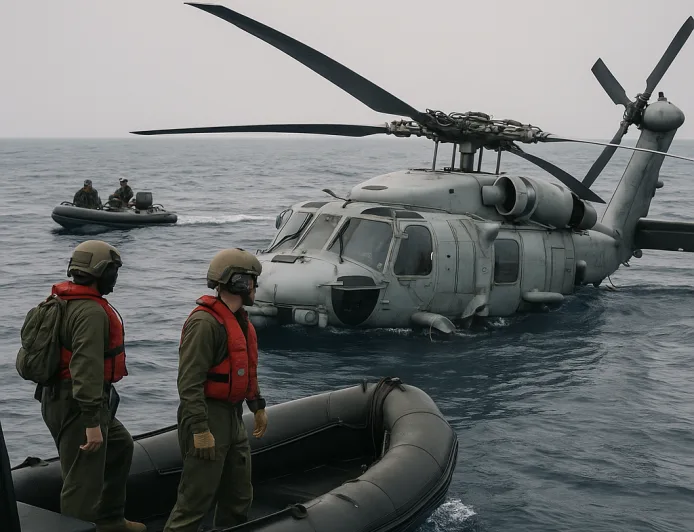 Helikopter Militer AS Kecelakaan di Laut Arab, Satu Awak Hilang Diperlukan Pencarian Intensif