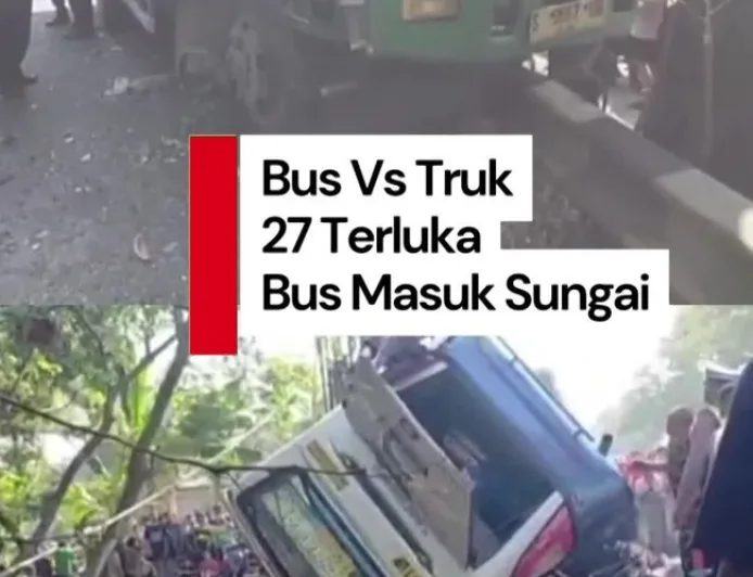 Kecelakaan Bus Sugeng Rahayu vs Truk di Nganjuk, 27 Orang Terluka