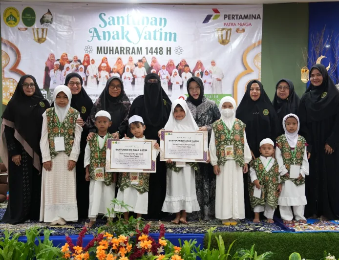 Pertamina Patra Niaga Kilang Plaju Santuni 111 Anak Yatim di Sekitar Ring 1