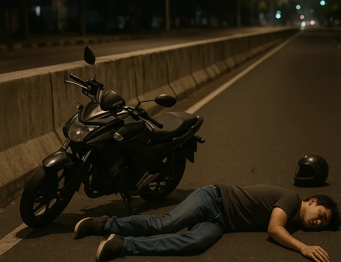 Pemuda Piyungan Tewas Usai Motor Hantam Pembatas Jalan di Sleman