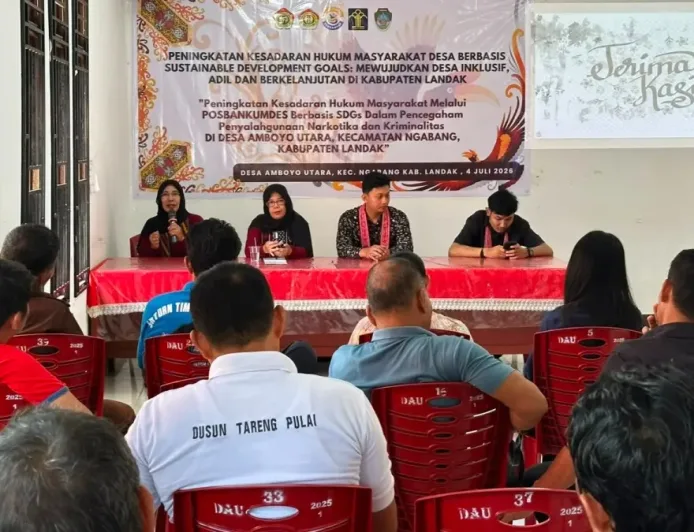 Kanwil Kemenkum Kalbar Libatkan 74 Mahasiswa FH UPB Perkuat Akses Bantuan Hukum di Desa Landak