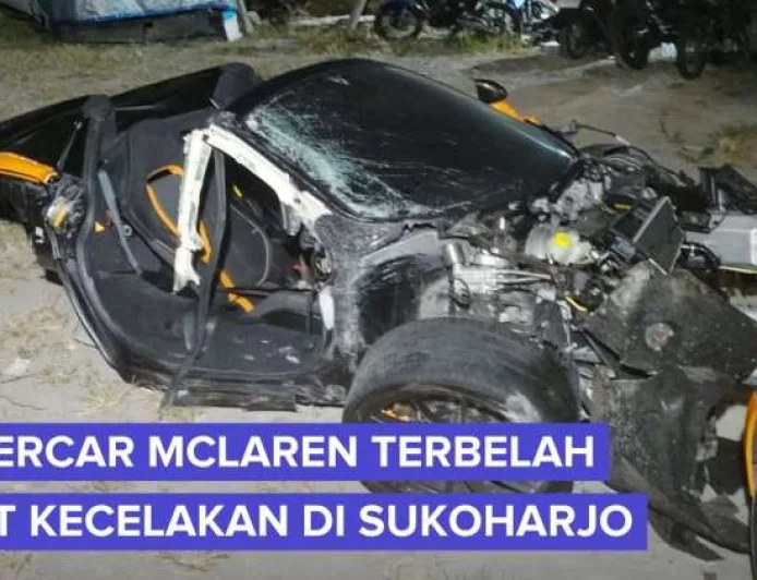 Kecelakaan Supercar McLaren Milik YouTuber Sukoharjo Terbelah Dua di Jalan Solo