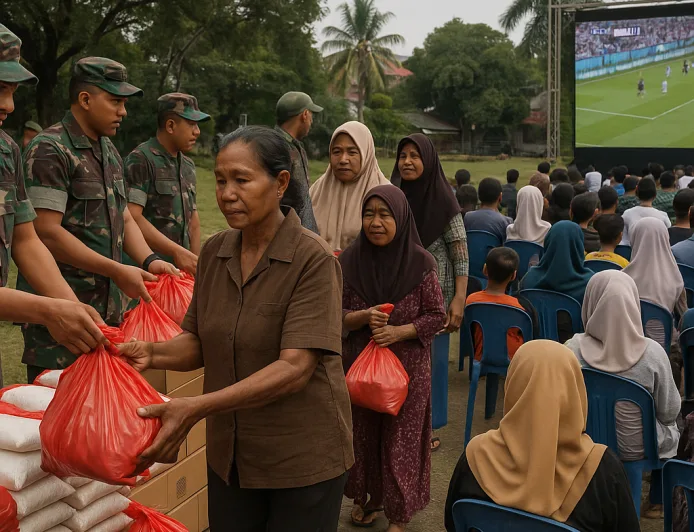 Kodam Hasanuddin Gelar Bakti Sosial dan Nobar Piala Dunia 2026 di Makassar