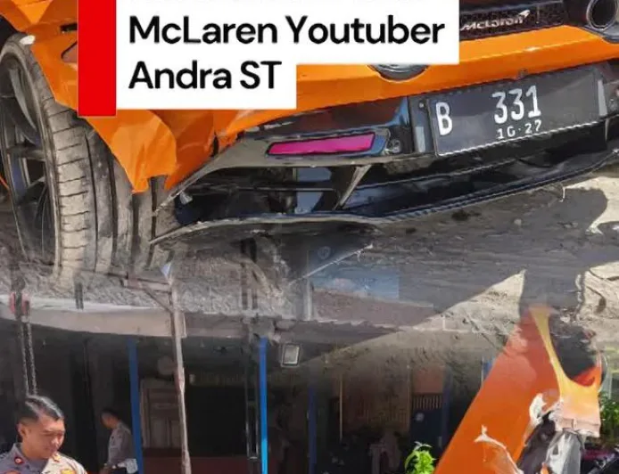 Kecelakaan Horor McLaren Youtuber Andra ST di Sukoharjo: Mobil Terbelah Dua