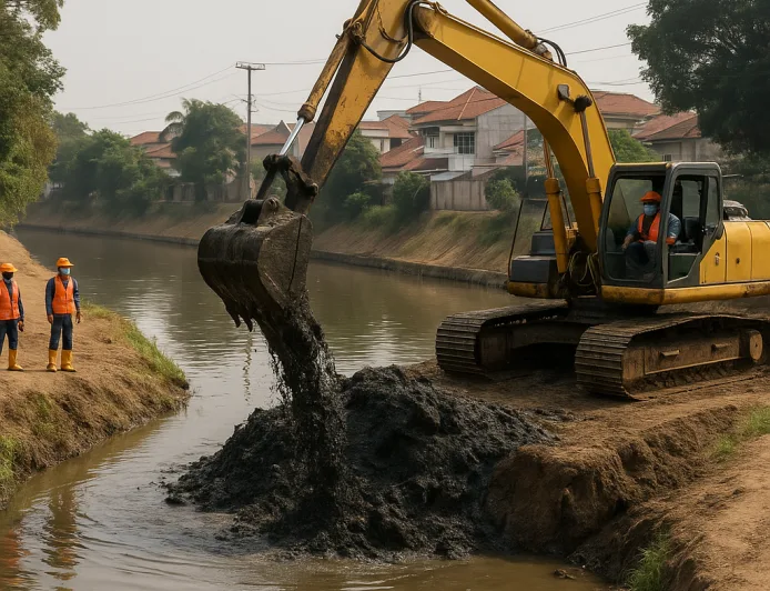 Pengerukan Kali di Jaksel Dikebut Saat Musim Kemarau untuk Antisipasi Banjir