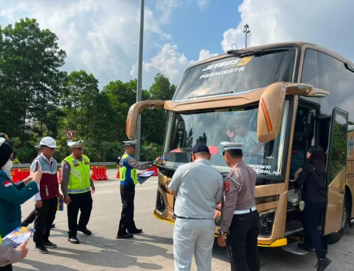 BPTD Lampung Gelar Rampchek di Tol Bakter untuk Tekan Kecelakaan Angkutan Umum
