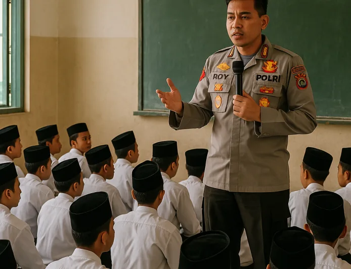 Police Go To School di Pondok Pesantren: Edukasi Hukum dan Pembentukan Karakter Santri