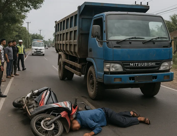 Kecelakaan Maut di Mojowarno Jombang: Pengendara Honda Supra Tewas Seketika