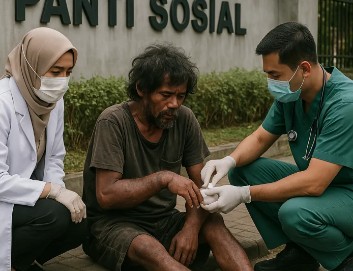 ODGJ Bertangan Bengkak di Depan Panti Sosial Karawang Kini Mendapatkan Perawatan Medis