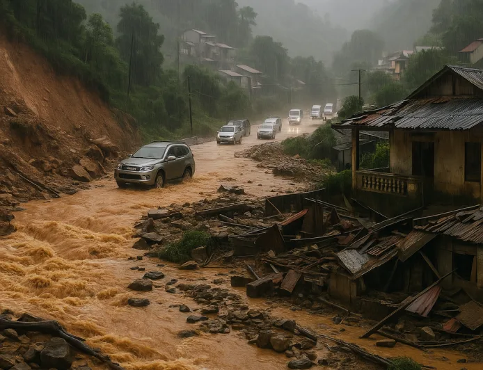 Hujan Lebat di Vietnam Utara: Dampak Tanah Longsor, Banjir, dan Kerusakan Properti