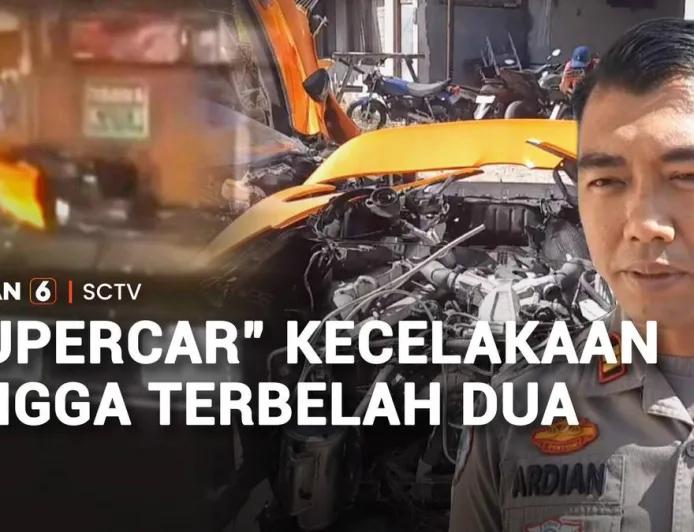 "Supercar" Kecelakaan hingga Terbelah Dua